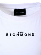T-shirt per bambino John Richmond Junior bianca con logo - Rubino Kids