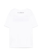 T-shirt per bambino John Richmond Junior bianco con applicazione frontale con logo - Rubino Kids