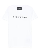 T-shirt per bambino John Richmond Junior bianco con dettaglio logo - Rubino Kids