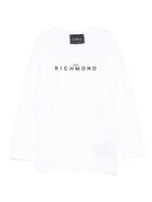 T-shirt per bambino John Richmond Junior bianco con dettaglio logo - Rubino Kids