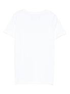 T-shirt per bambino John Richmond Junior bianco con dettaglio logo - Rubino Kids