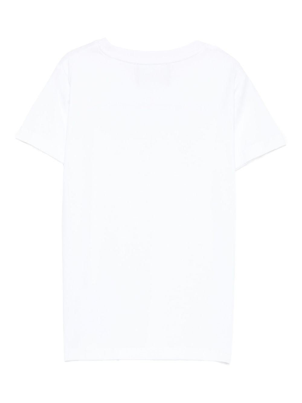 T-shirt per bambino John Richmond Junior bianco con dettaglio logo - Rubino Kids