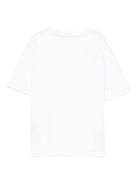 T-shirt per bambino John Richmond Junior bianco con logo a contrasto - Rubino Kids