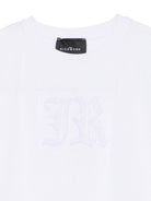 T-shirt per bambino John Richmond Junior bianco con logo in rilievo - Rubino Kids