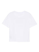 T-shirt per bambino John Richmond Junior bianco con logo in rilievo - Rubino Kids