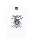 T-shirt per bambino John Richmond Junior bianco con stampa grafica - Rubino Kids