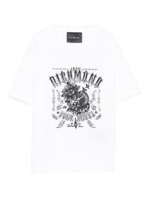 John Richmond Junior White Graphic T-Shirt for Boys