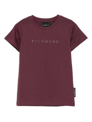 John Richmond Junior burgundy T-shirt for boys with embossed logo