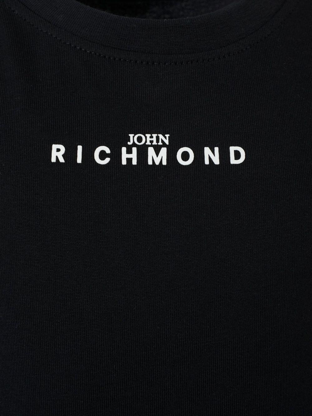 T-shirt per bambino John Richmond Junior nera con logo - Rubino Kids