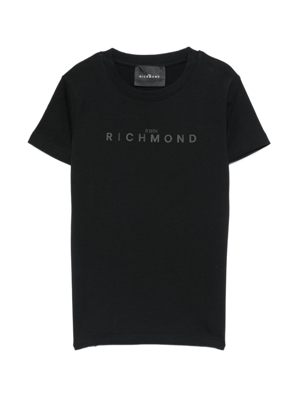 T-shirt per bambino John Richmond Junior nero con dettaglio logo - Rubino Kids