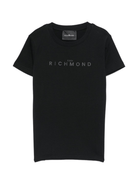 T-shirt per bambino John Richmond Junior nero con dettaglio logo - Rubino Kids