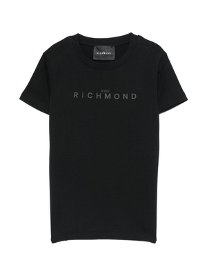 John Richmond Junior black T-shirt with logo detail for boys