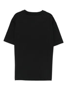 T-shirt per bambino John Richmond Junior nero con logo a contrasto - Rubino Kids