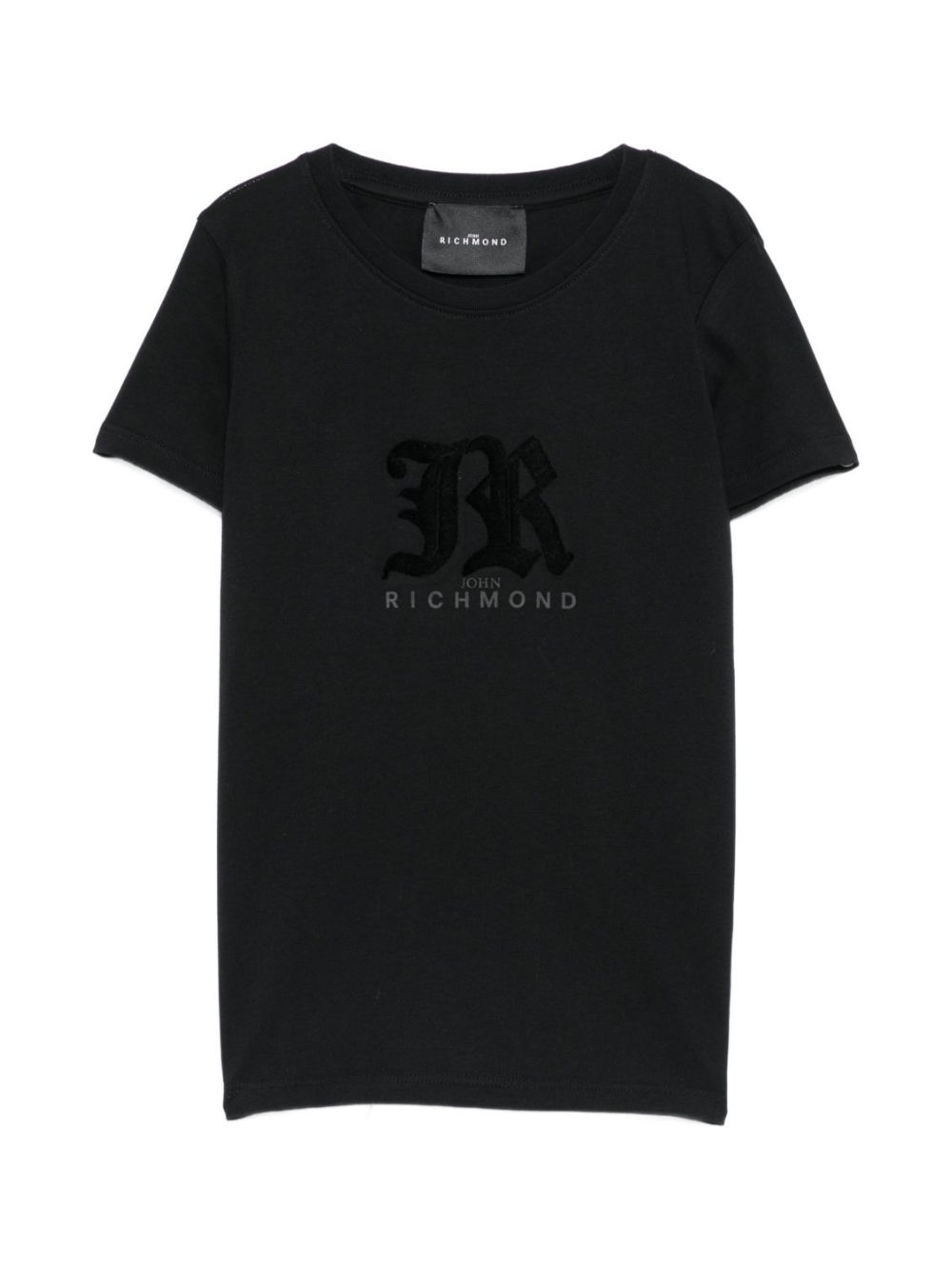 T-shirt per bambino John Richmond Junior nero con logo - Rubino Kids