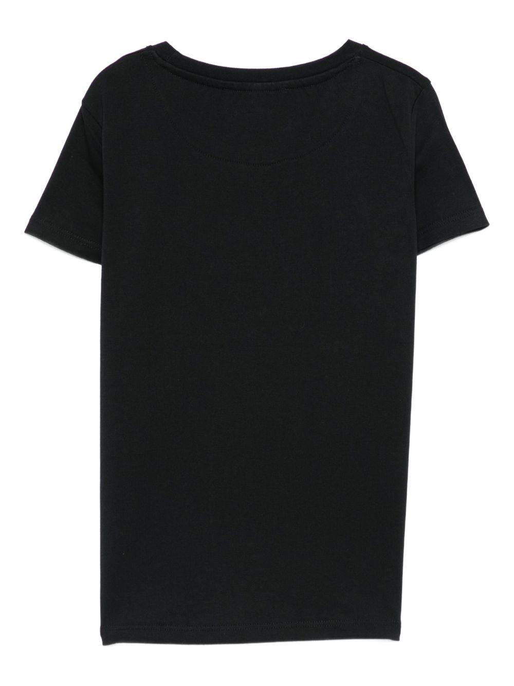 T-shirt per bambino John Richmond Junior nero con logo - Rubino Kids