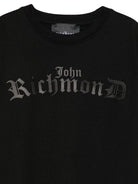 T-shirt per bambino John Richmond Junior nero con logo - Rubino Kids
