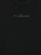 T-shirt per bambino John Richmond Junior nero con maniche a strati - Rubino Kids