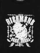 T-shirt per bambino John Richmond Junior nero con stampa grafica - Rubino Kids