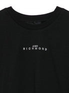 T-shirt per bambino John Richmond Junior nero con stampa sul retro - Rubino Kids
