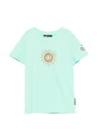 T-shirt per bambino Just Cavalli Kids acquamarina con dettaglio sole - Rubino Kids