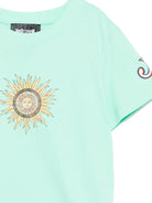 T-shirt per bambino Just Cavalli Kids acquamarina con dettaglio sole - Rubino Kids