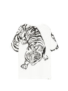 T-shirt per bambino Just Cavalli Kids bianca e nera con stampa grafica tigre - Rubino Kids