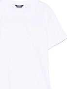 T-shirt per bambino K Way Kids Fanton bianco con tasca applicata sul petto - Rubino Kids