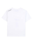 T-shirt per bambino Karl Lagerfeld kids bianca con stampa Ikonik Karl - Rubino Kids