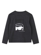 T-shirt per bambino Karl Lagerfeld Kids grigia con stampa grafica - Rubino Kids