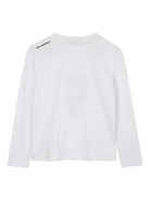 T-shirt per bambino Karl Lagerfeld Kids Ikonik Karl bianco a maniche lunghe - Rubino Kids