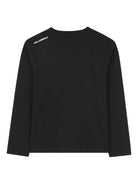 T-shirt per bambino Karl Lagerfeld Kids nera con stampa Ikonik Karl e dettagli con logo sulla pelle - Rubino Kids