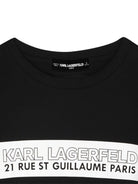 T-shirt per bambino Karl Lagerfeld Kids nero con stampa grafica - Rubino Kids