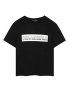 T-shirt per bambino Karl Lagerfeld Kids nero con stampa grafica - Rubino Kids