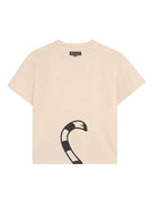 T-shirt per bambino Kenzo Kids beige con stampa Tiger - Rubino Kids