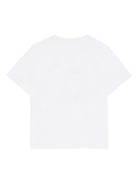 T-shirt per bambino Kenzo kids bianca con logo - Rubino Kids