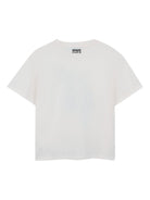 T-shirt per bambino Kenzo Kids bianca con stampa grafica sul davanti - Rubino Kids