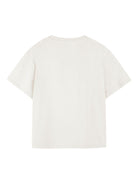 T-shirt per bambino Kenzo Kids bianco con logo sul davanti - Rubino Kids