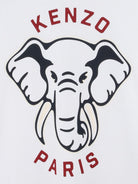 T-shirt per bambino Kenzo Kids bianco con stampa grafica - Rubino Kids