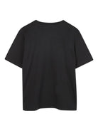 T-shirt per bambino Kenzo Kids nero con logo sul petto - Rubino Kids