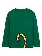 T-shirt per bambino Kenzo Kids verde con grafica Tiger - Rubino Kids