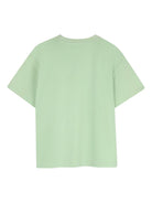 T-shirt per bambino Kenzo Kids verde con stampa logo sul petto - Rubino Kids