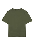 T-shirt per bambino Kenzo Kids verde con stampa sul davanti - Rubino Kids