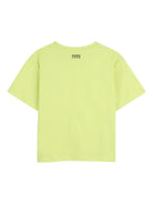 T-shirt per bambino Kenzo Kids verde lime con dettaglio sul petto - Rubino Kids