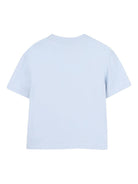 T-shirt per bambino Lanvin Enfant azzurra con scritta groffata - Rubino Kids