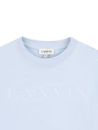 T-shirt per bambino Lanvin Enfant azzurra con scritta groffata - Rubino Kids