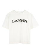 T-shirt per bambino Lanvin Enfant bianca con logo - Rubino Kids