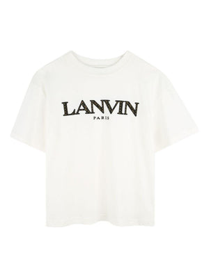 T-shirt per bambino Lanvin Enfant bianca con logo