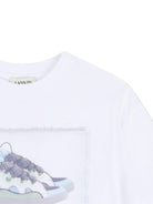 T-shirt per bambino Lanvin Enfant bianca con stampa grafica - Rubino Kids