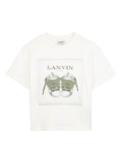 T-shirt per bambino Lanvin Enfant bianco con stampa grafica - Rubino Kids