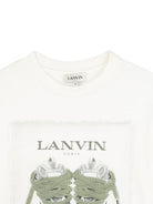 T-shirt per bambino Lanvin Enfant bianco con stampa grafica - Rubino Kids